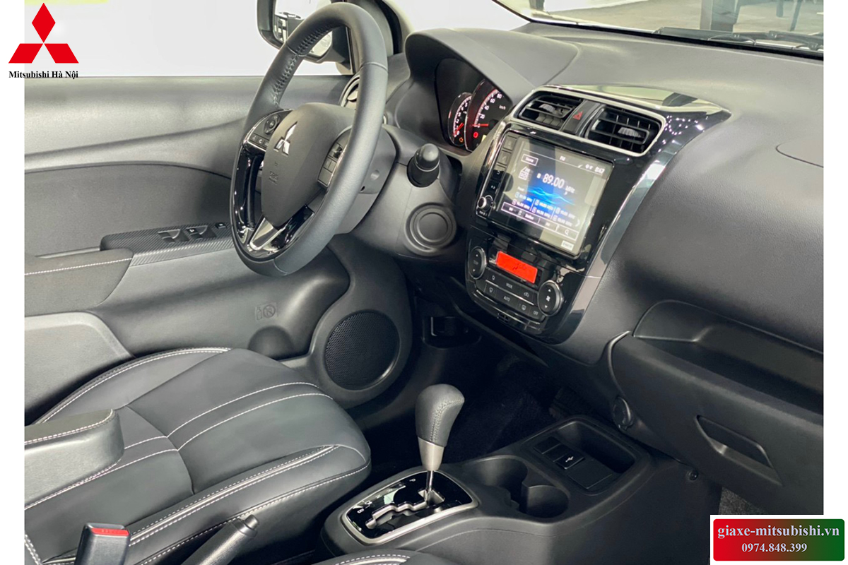 Nội thất xe Mitsubishi Attrage 2024 bọc da