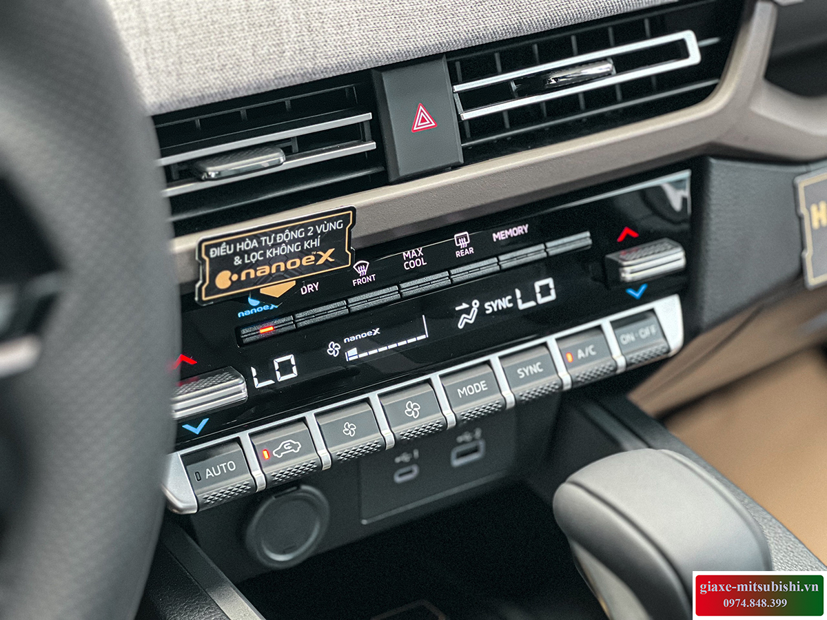 mitsubishi_xforce_mau_trang-10-1 điều hòa tự động 2 vùng trên xe mitsubishi xforce