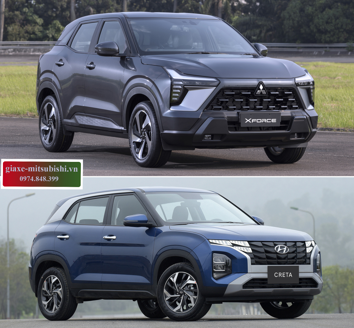 2-1 So sánh xe Mitsubishi Xforce vs Hyundai Creta