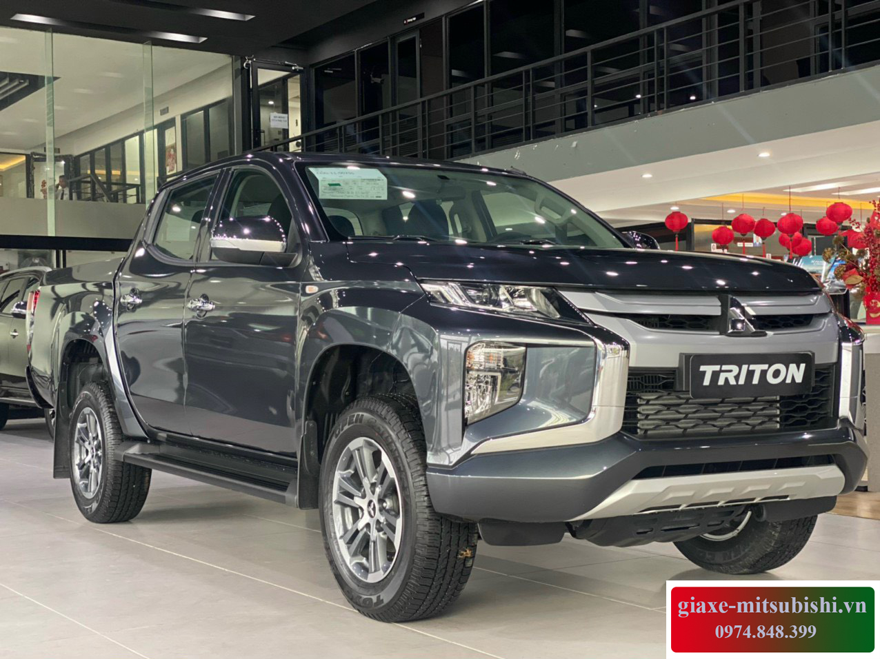 triton-athlete-4x2-at-mau-trang Xe bán tải Mitsubishi Triton 4x2 AT 2024 bản tiêu chuẩn màu xám xanh