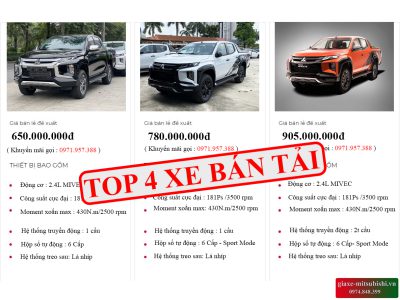 TOP 4 XE BÁN TẢI 2024 TỐT NHẤT HIỆN NAY, CHẤT LƯỢNG XE NÀO TỐT, MUA Ở ĐÂU ?