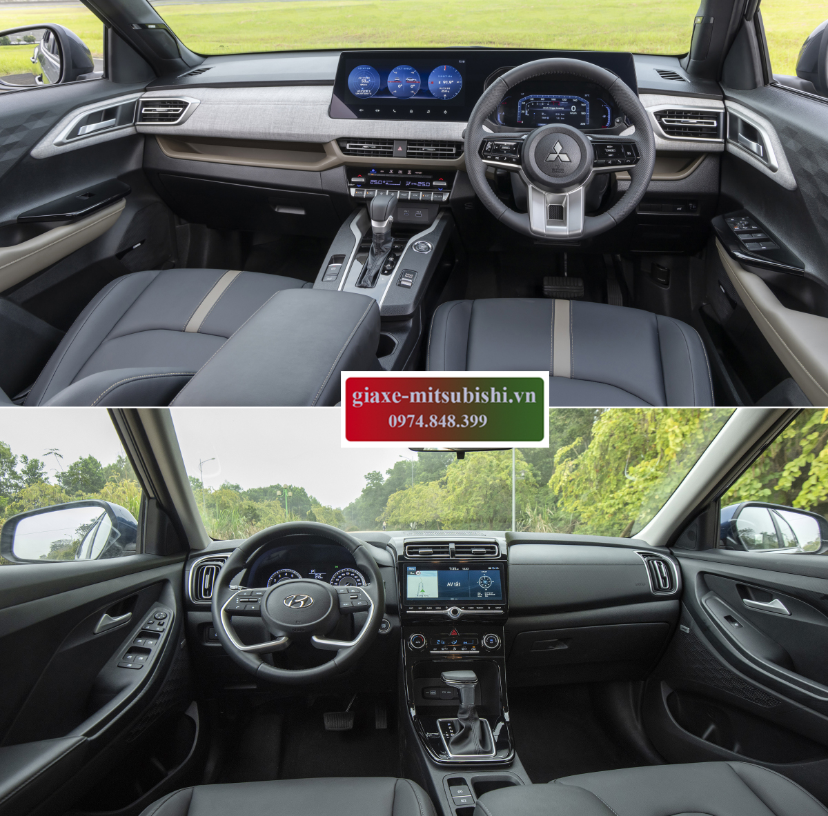 6-1 So sánh Nội thất xe Mitsubishi Xforce với Hyundai Creta