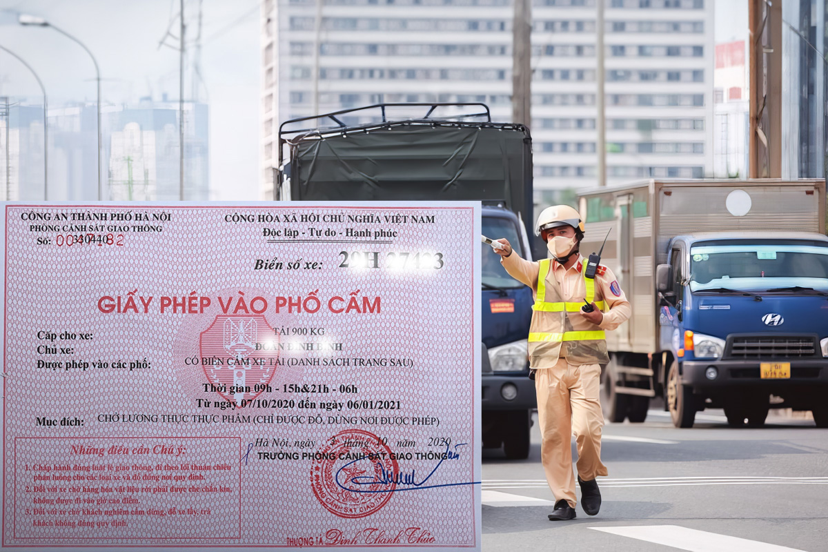 Giấy phép vào phố cấm hà nội
