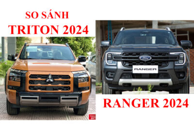 SO SÁNH XE BÁN TẢI MITSUBISHI TRITON 2024 VÀ FORD RANGER 2024