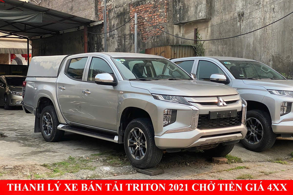 Thanh lý xe bán tải cũ Mitsubishi Triton 2021 chở tiền